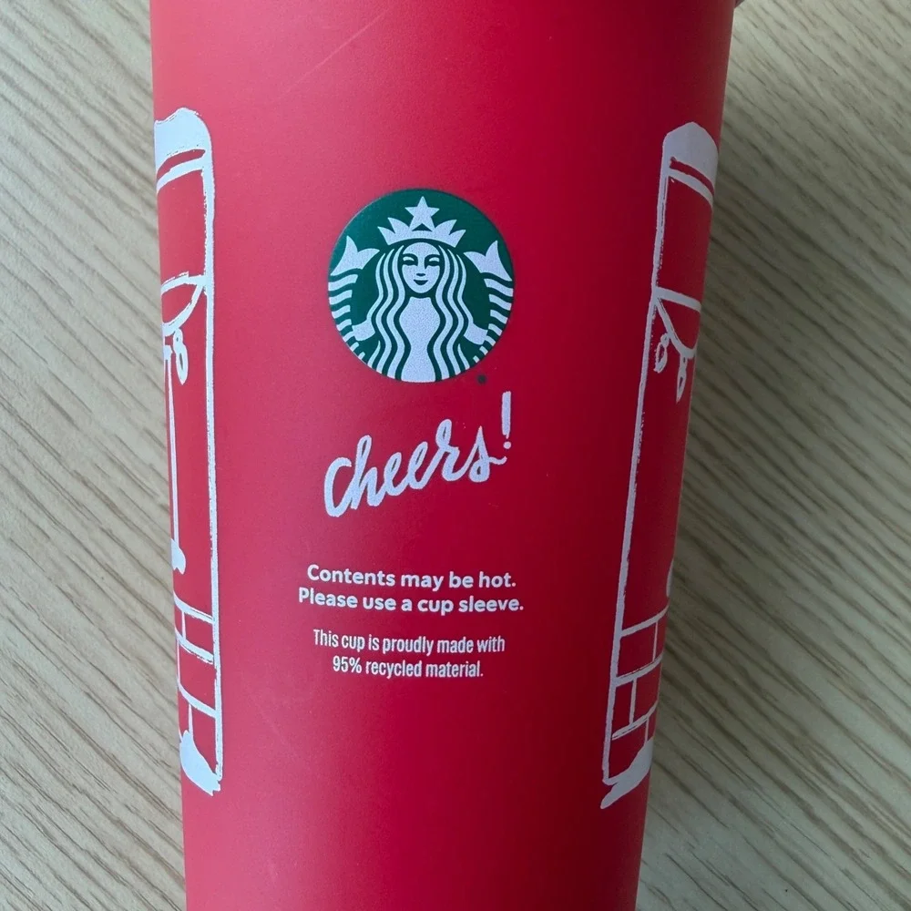Starbucks Christmas 2025 Red Cup Day 16oz Xmas Holiday Reusable Cup